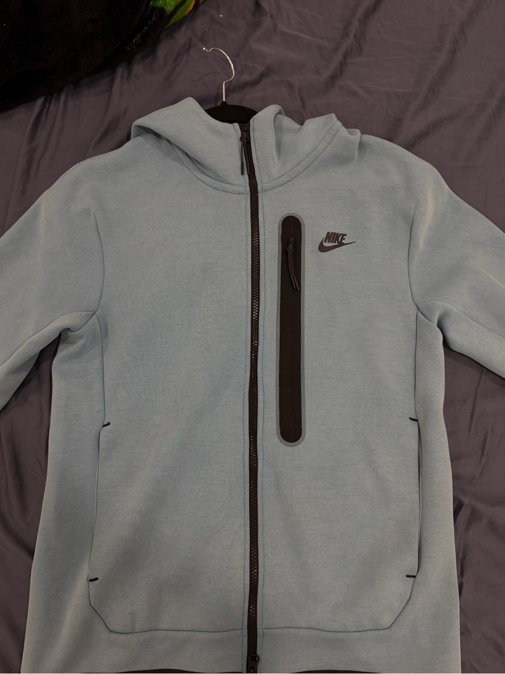 Nike men' Light Blue Full-Zip Hoodie Jacket